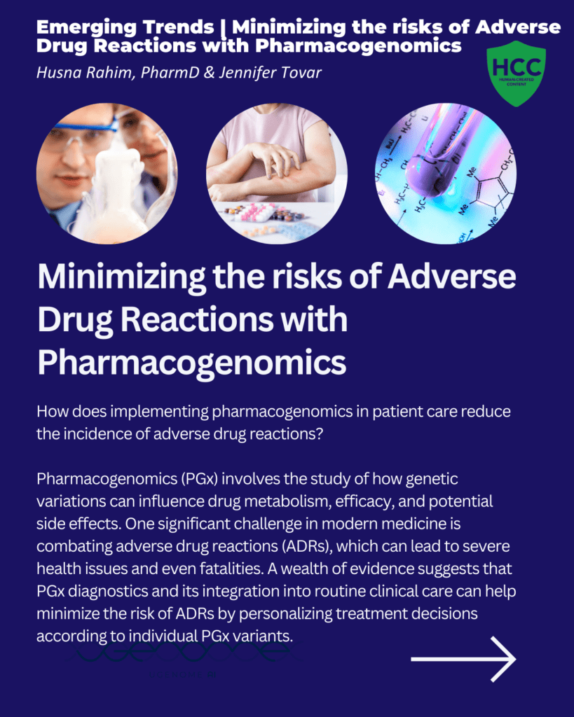 Minimizing risks of Drug Reactions Pharmacogenomics. Your Reliable results.