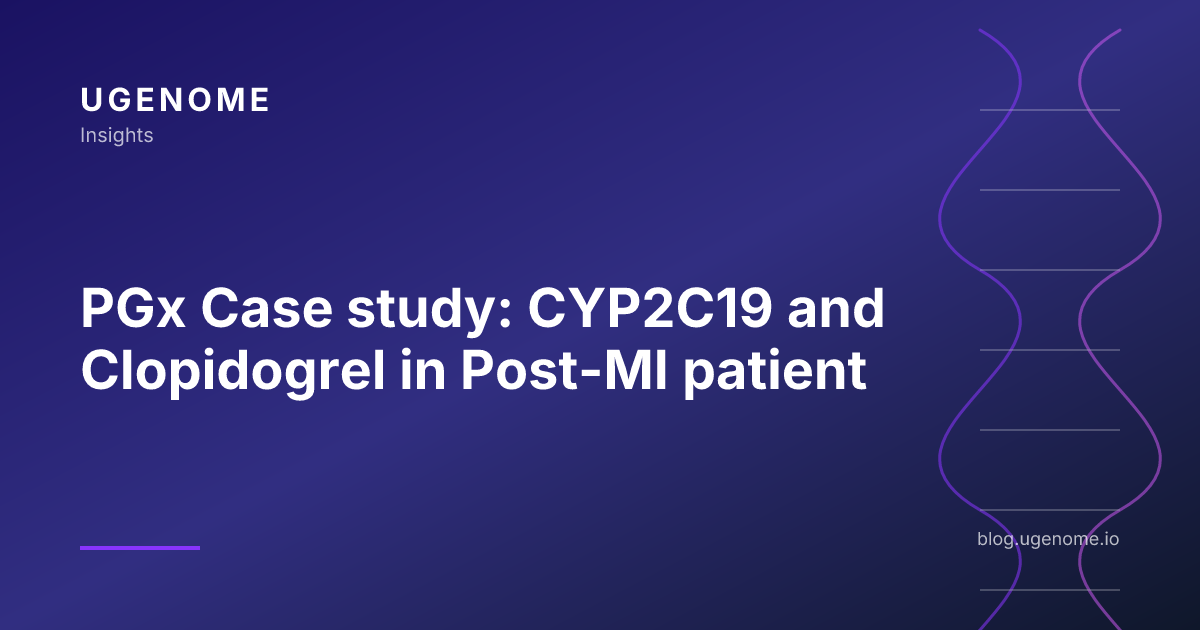 PGx Case study: CYP2C19 and Clopidogrel in Post-MI patient