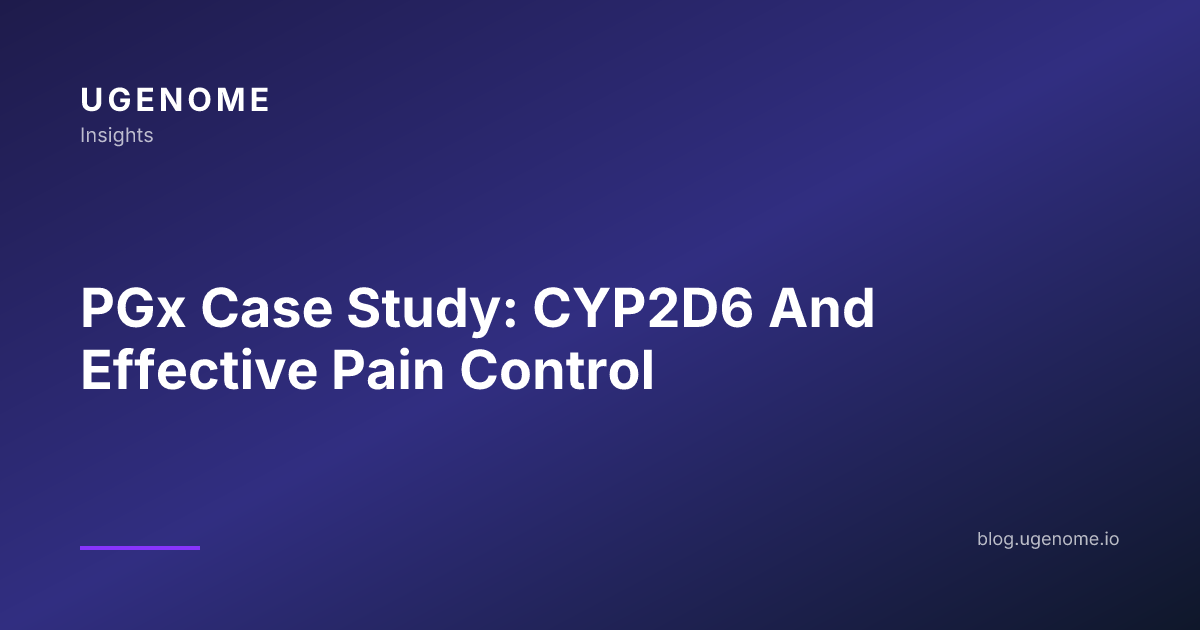 PGx Case Study: CYP2D6 And Effective Pain Control