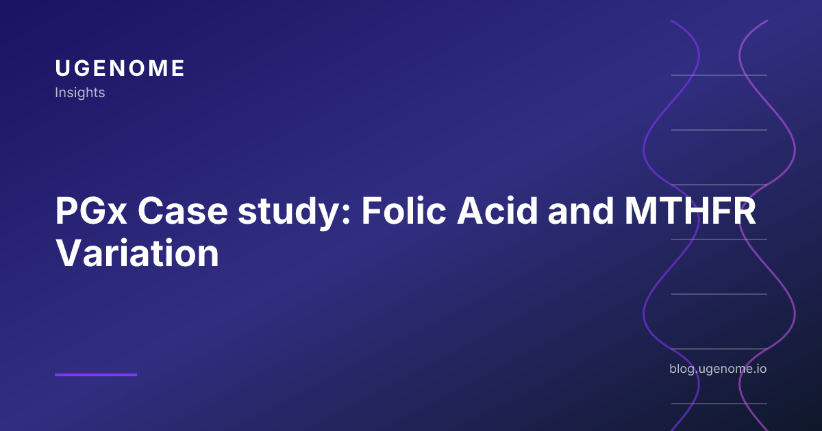 PGx Case study: Folic Acid and MTHFR Variation