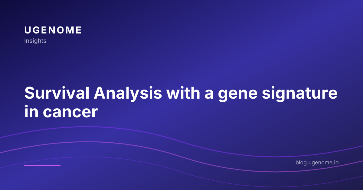 Survival Analysis with a gene signature in cancer
