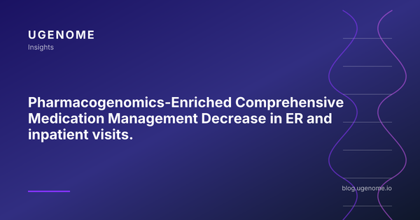 Pharmacogenomics-Enriched Comprehensive Medication Management Decrease in ER and inpatient visits.